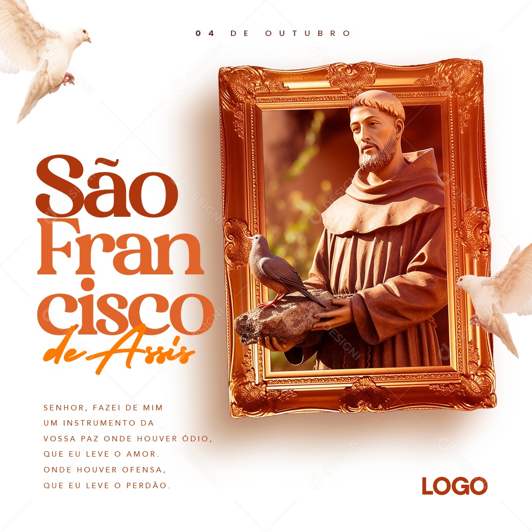 São Francisco De Assis 04 De Outubro Social Media PSD Editável