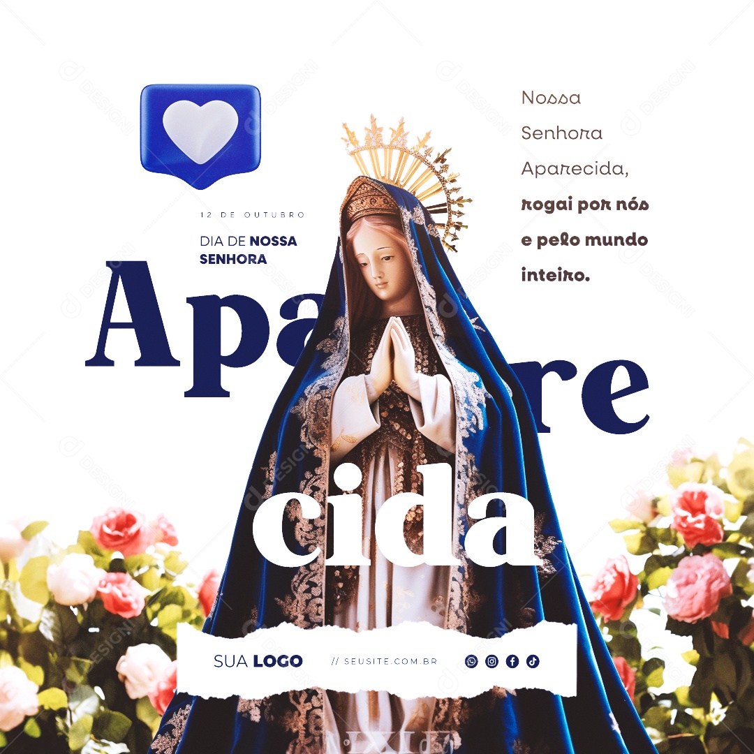Social Media Dia de Nossa Senhora Aparecida 12 de Outubro PSD Editável