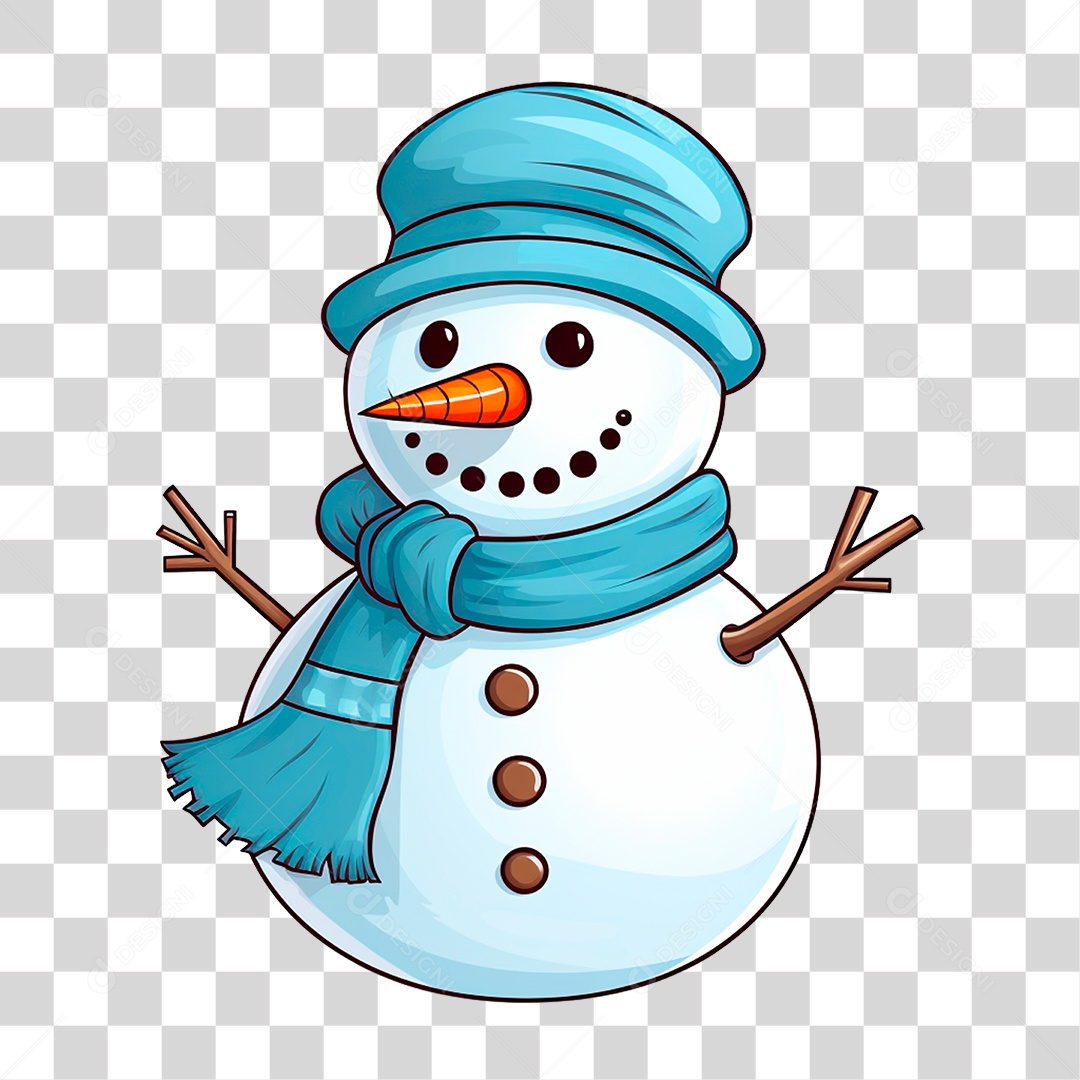Boneco de Neve para Enfeite de Natal PNG Transparente