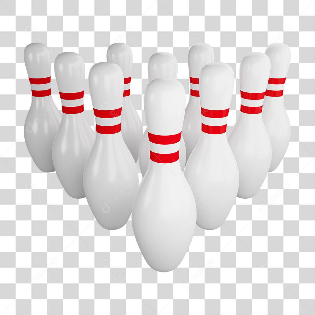 Pinos de Boliche PNG Transparente