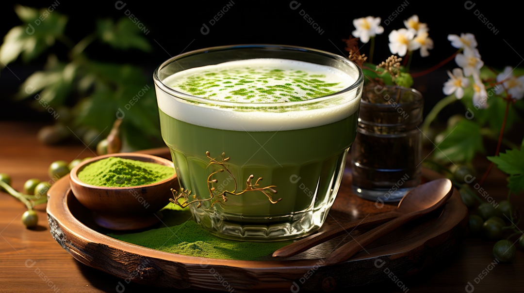 Xícara de chá sobre uma mesa.