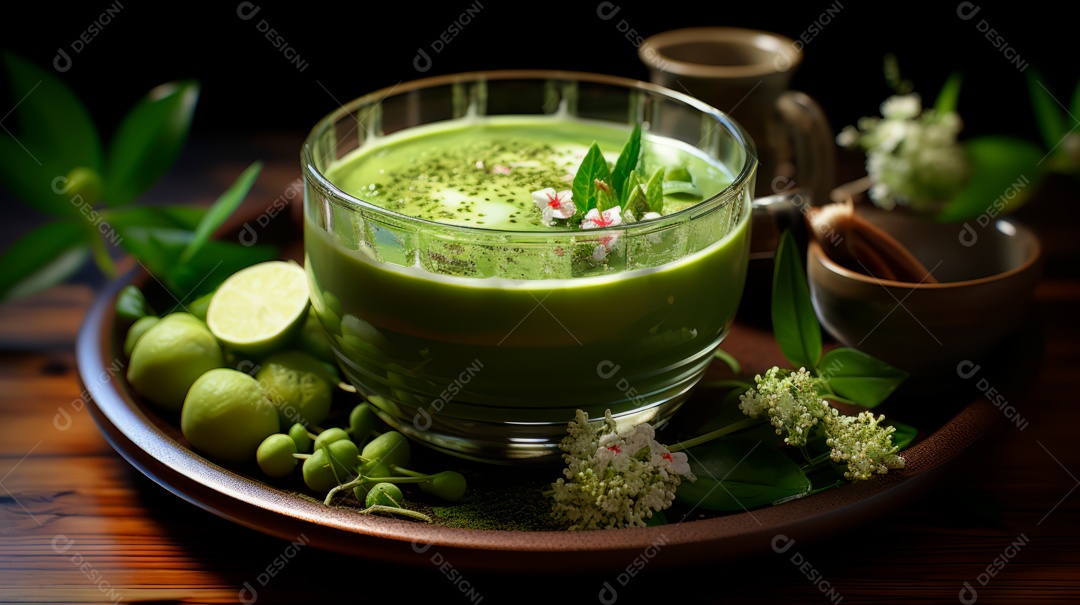 Xícara de copo sobre uma mesa.