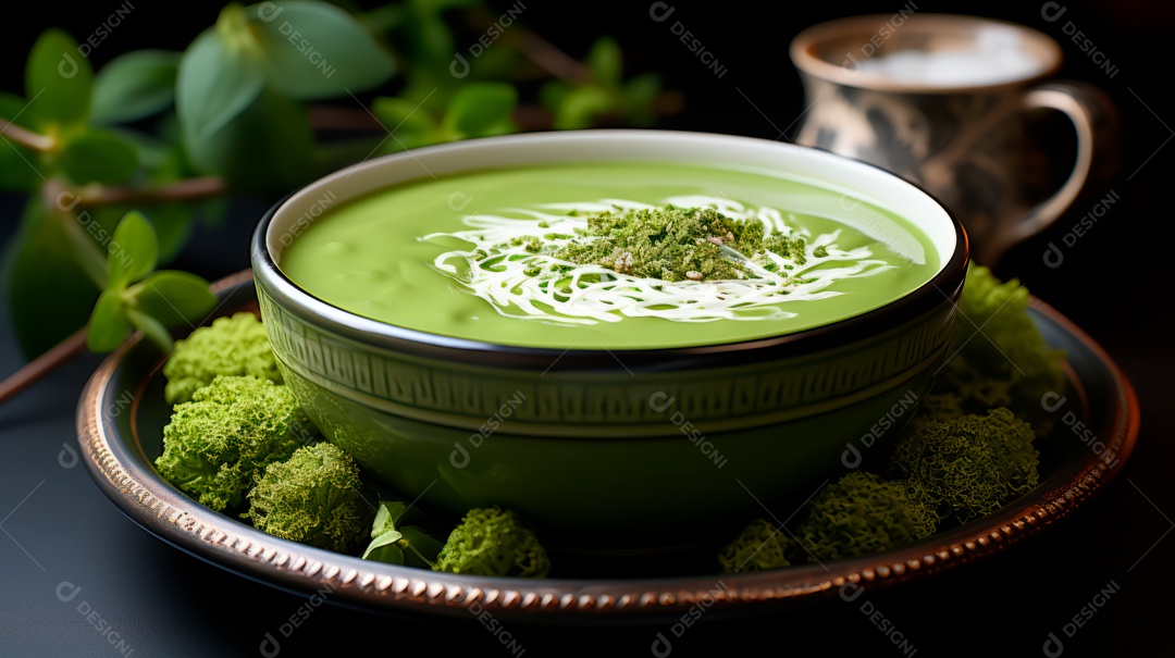 Xícara de copo sobre uma mesa.