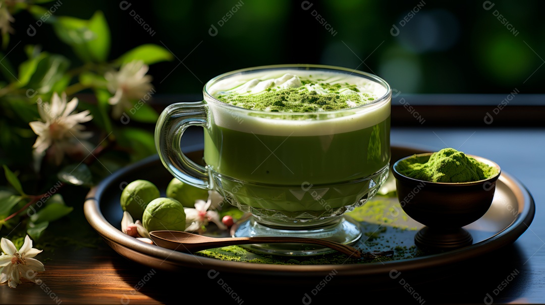 Xícara de copo sobre uma mesa.