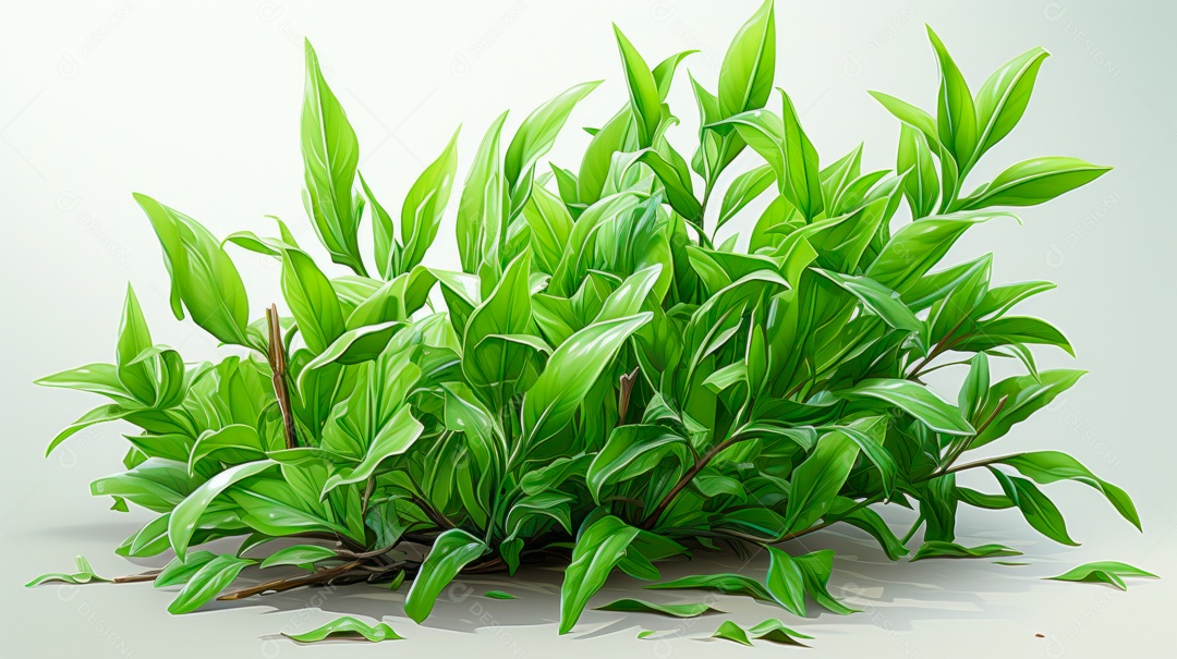 Plantação de Folhas de chá verde.