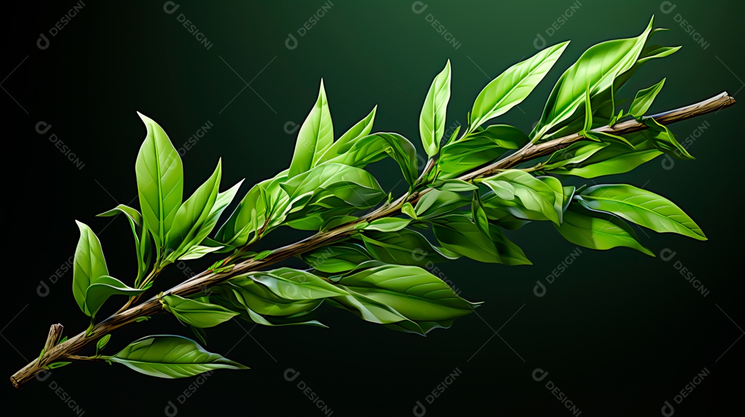 Plantação de Folhas de chá verde.