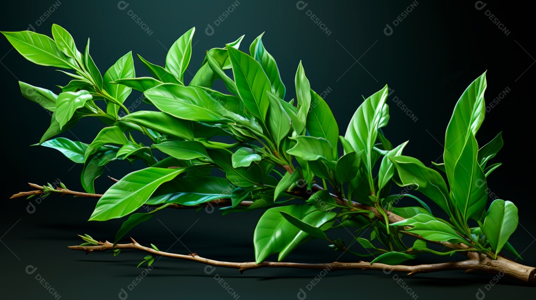 Plantação de Folhas de chá verde.