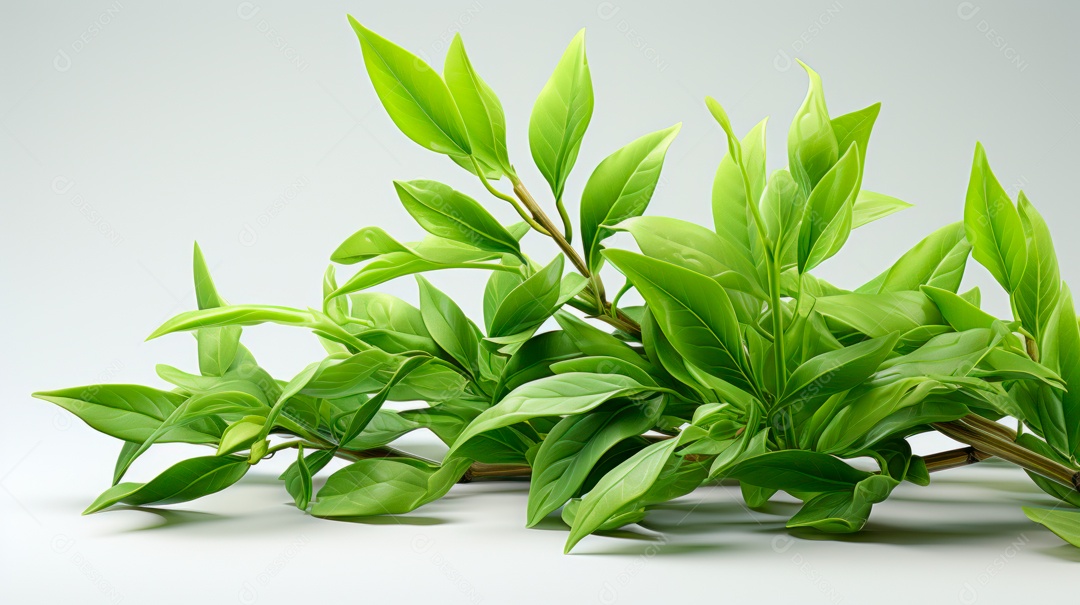 Plantação de Folhas de chá verde.