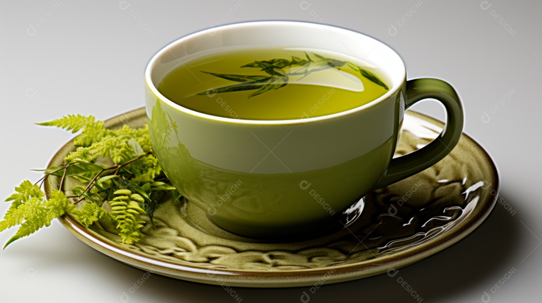 Xícara de copo sobre uma mesa.