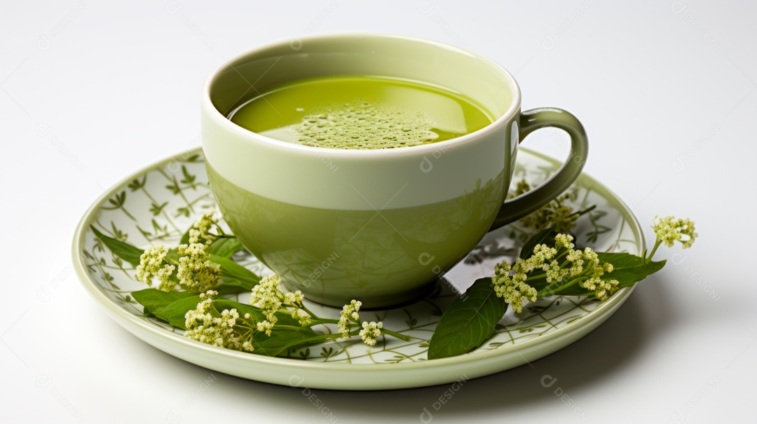 Xícara de copo sobre uma mesa.