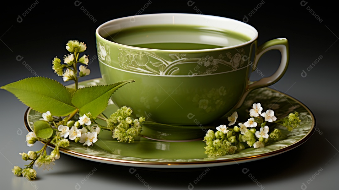 Xícara de copo sobre uma mesa.