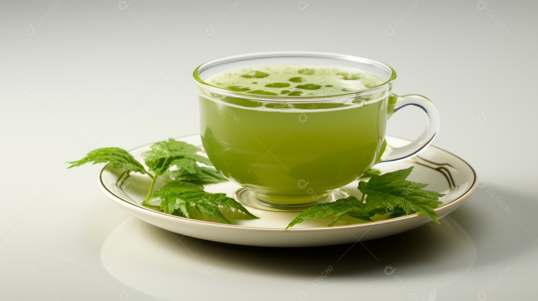 Xícara de copo sobre uma mesa.