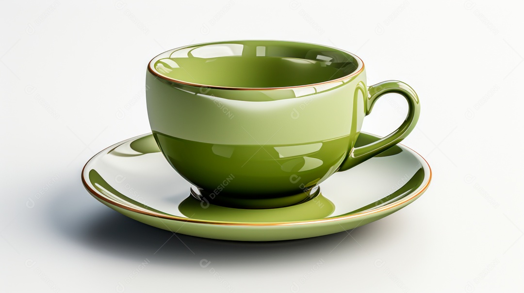 Xícara de copo sobre uma mesa.