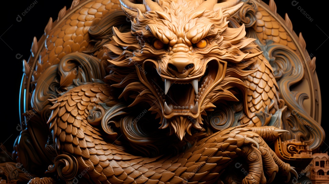 Dragão Ano Novo Chinês, 10 de fevereiro, IA generativa.