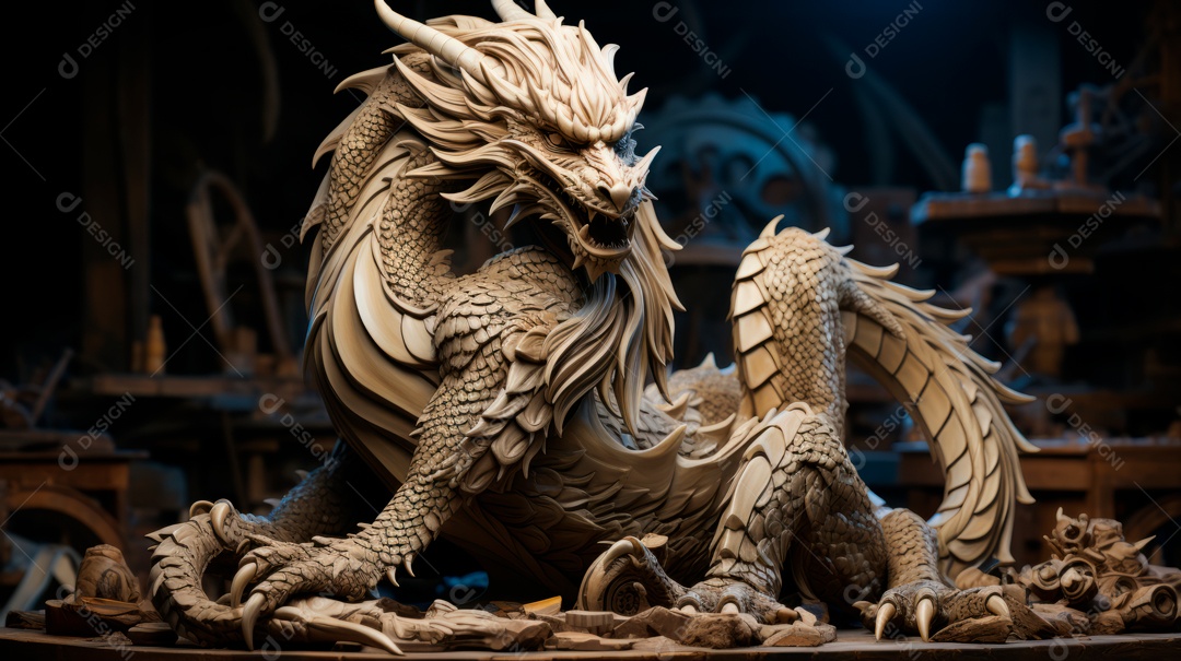 Dragão Ano Novo Chinês, 10 de fevereiro, IA generativa.