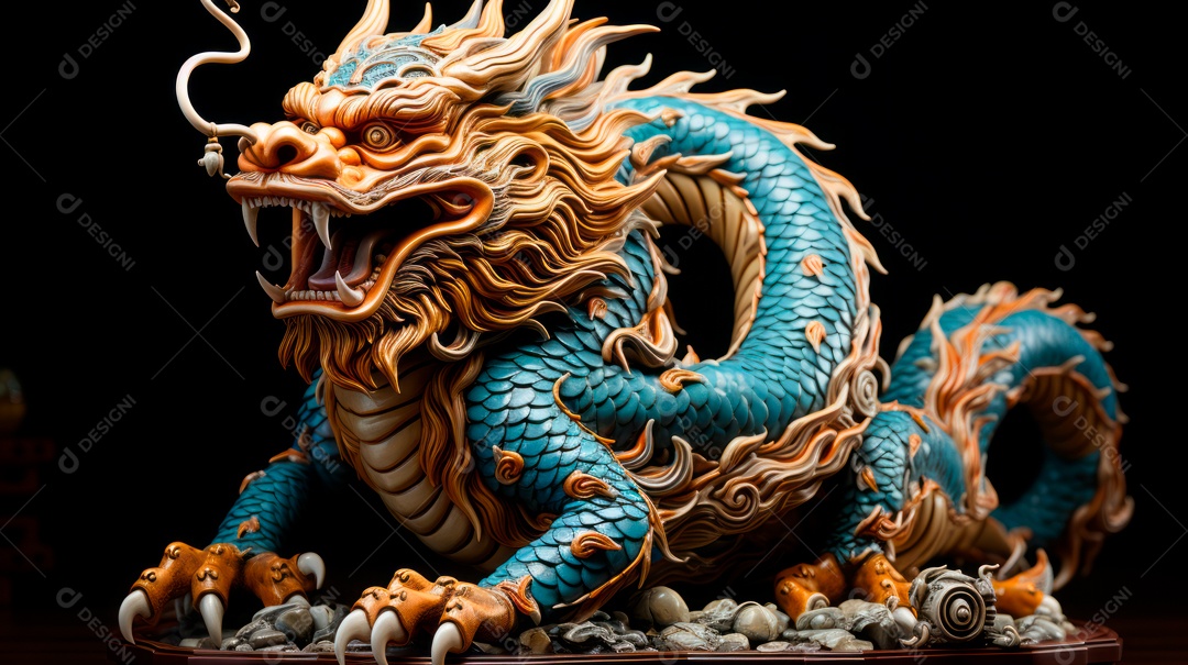 Dragão Ano Novo Chinês, 10 de fevereiro, IA generativa.