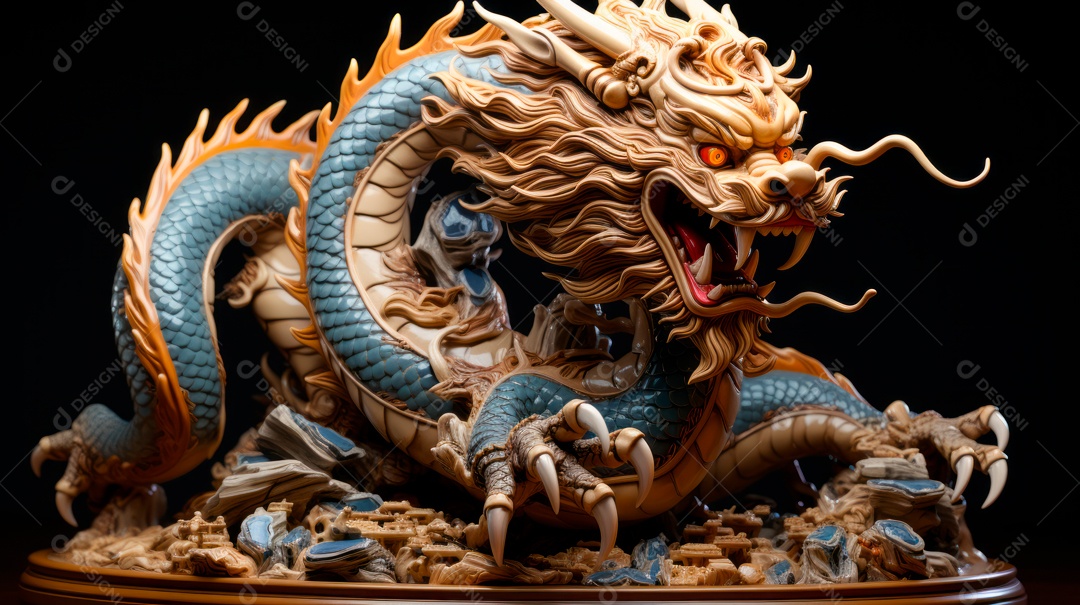 Dragão Ano Novo Chinês, 10 de fevereiro, IA generativa.