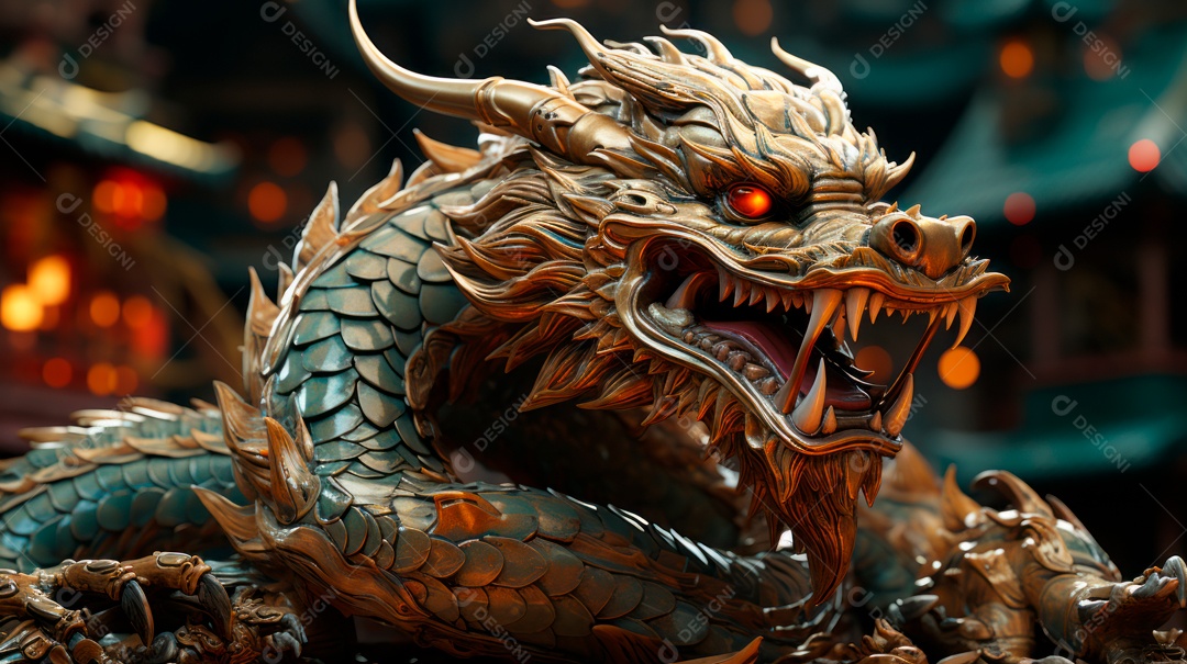 Dragão Ano Novo Chinês, 10 de fevereiro, IA generativa.