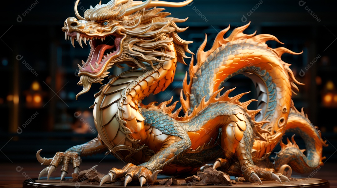 Dragão Ano Novo Chinês, 10 de fevereiro, IA generativa.