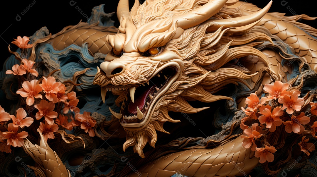 Dragão Ano Novo Chinês, 10 de fevereiro, IA generativa.