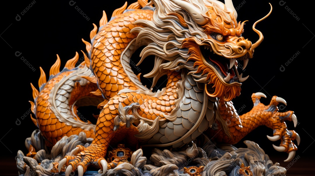 Dragão Ano Novo Chinês, 10 de fevereiro, IA generativa.