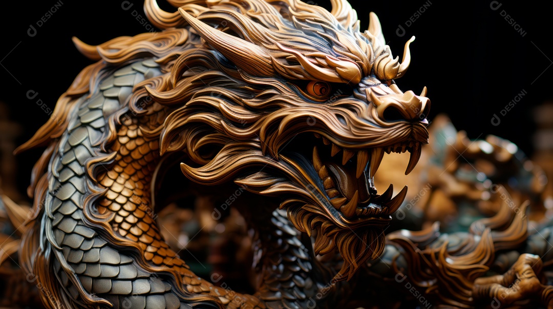 Dragão Ano Novo Chinês, 10 de fevereiro, IA generativa.