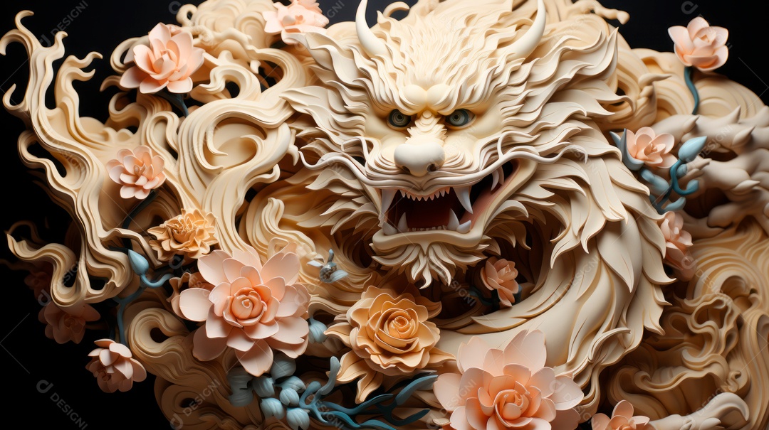 Dragão Ano Novo Chinês, 10 de fevereiro, IA generativa.