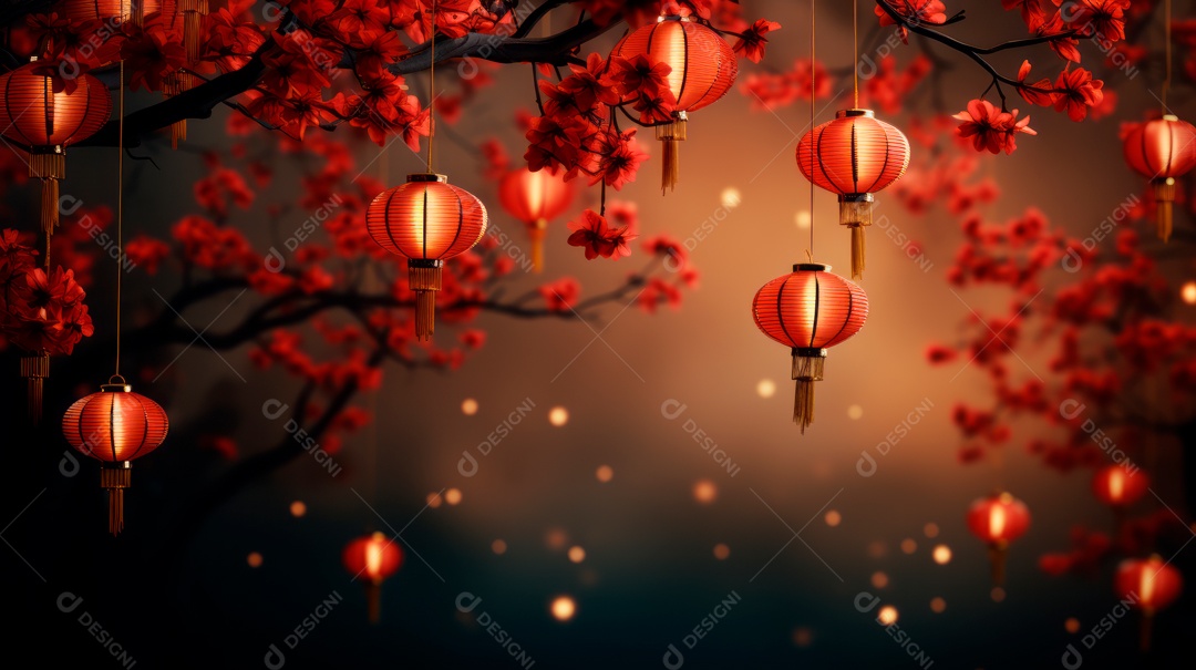 Ano Novo Chinês, 10 de fevereiro, estilo de corte de papel, vetor AI generativo.