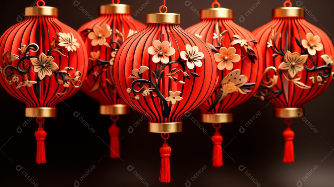 Ano Novo Chinês, 10 de fevereiro, estilo de corte de papel, vetor AI generativo.