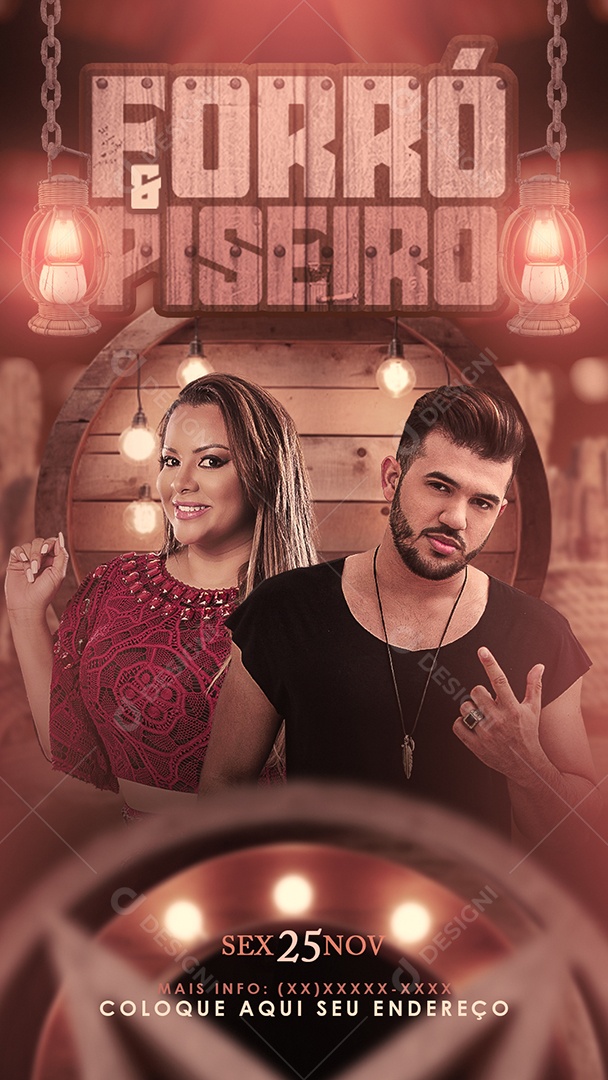 Story Flyer Forró & Piseiro Social Media PSD Editável