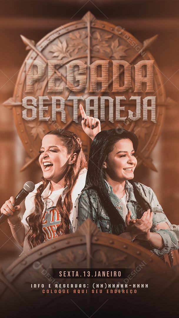 Story Flyer Pegada Sertaneja Maiara & Maraisa Social Media PSD Editável