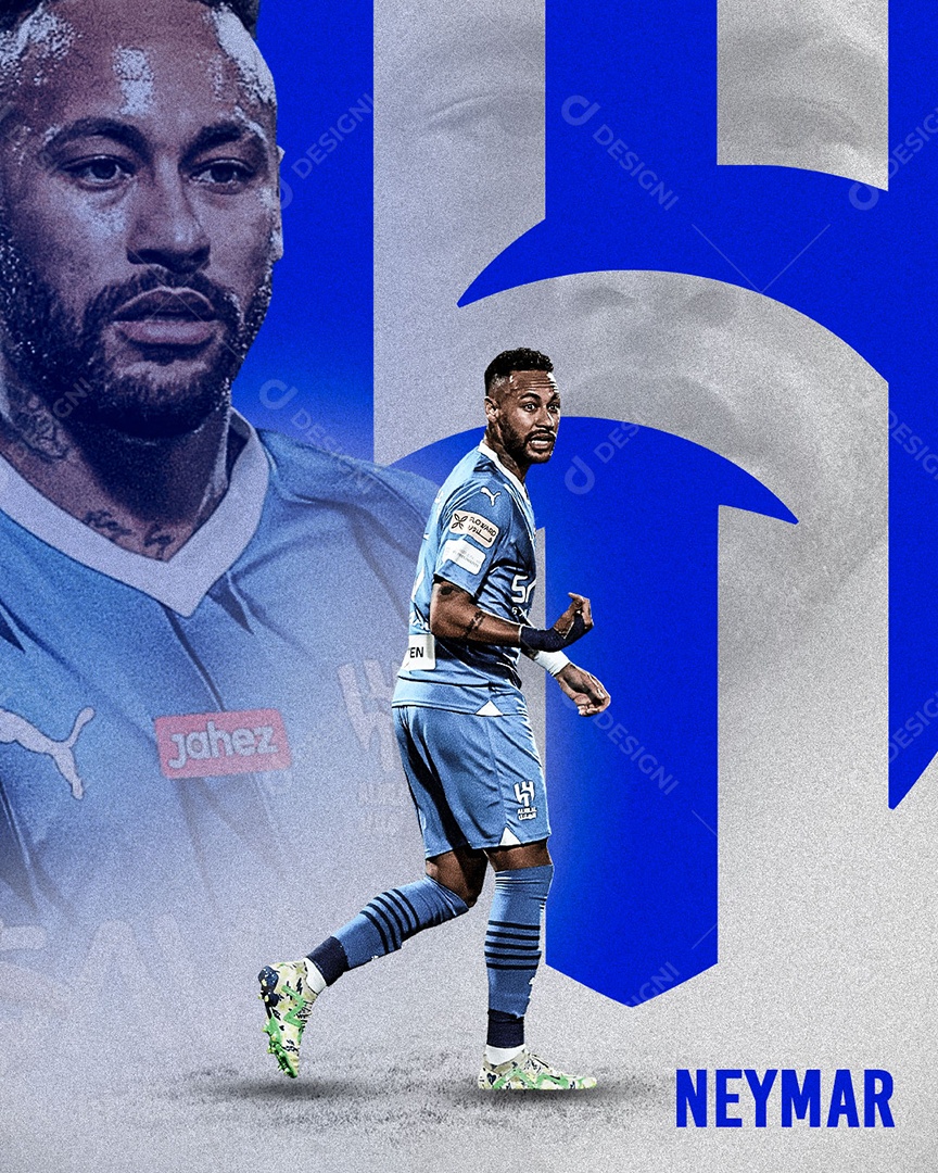 Flyer Futebol Neymar Social Media PSD Editável