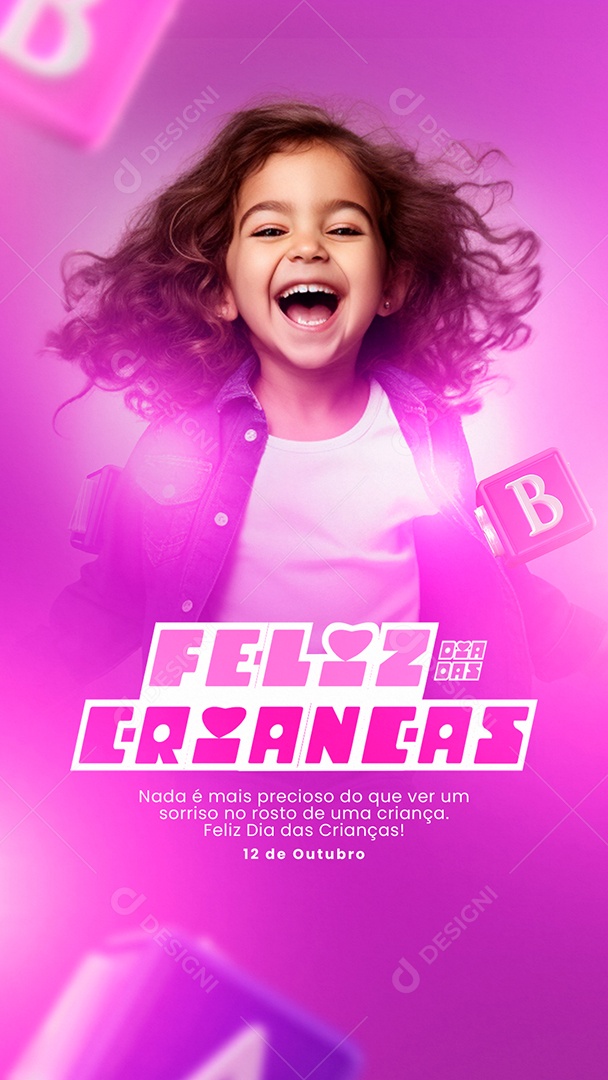 Story Feliz Dia das Crianças 12 de Outubro Social Media PSD Editável