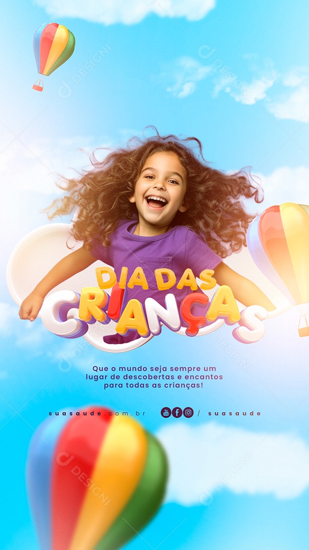Story Dia Das Crianças 12 de Outubro Social Media PSD Editável