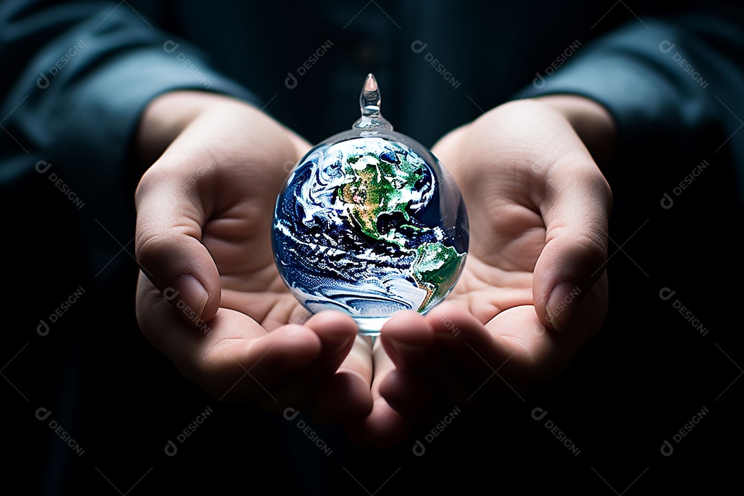 Dia mundial da água e terra nas mãos