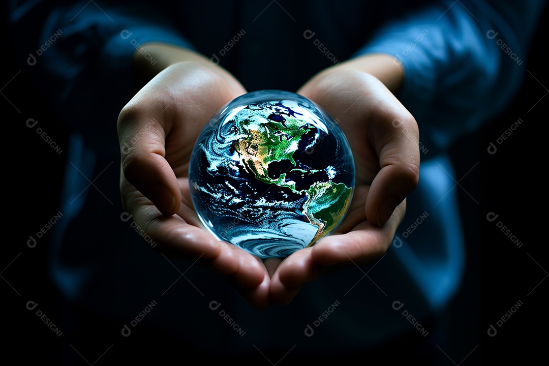 Dia mundial da água e terra nas mãos