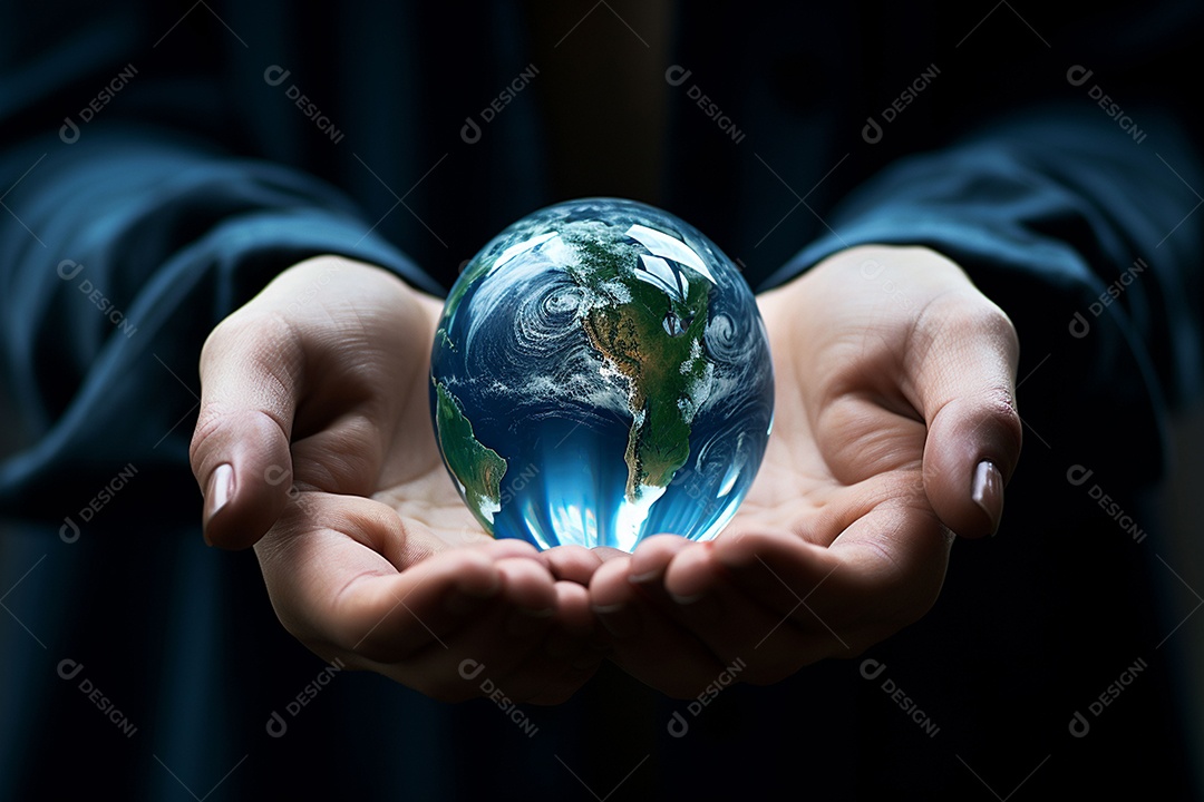 Dia mundial da água e terra nas mãos