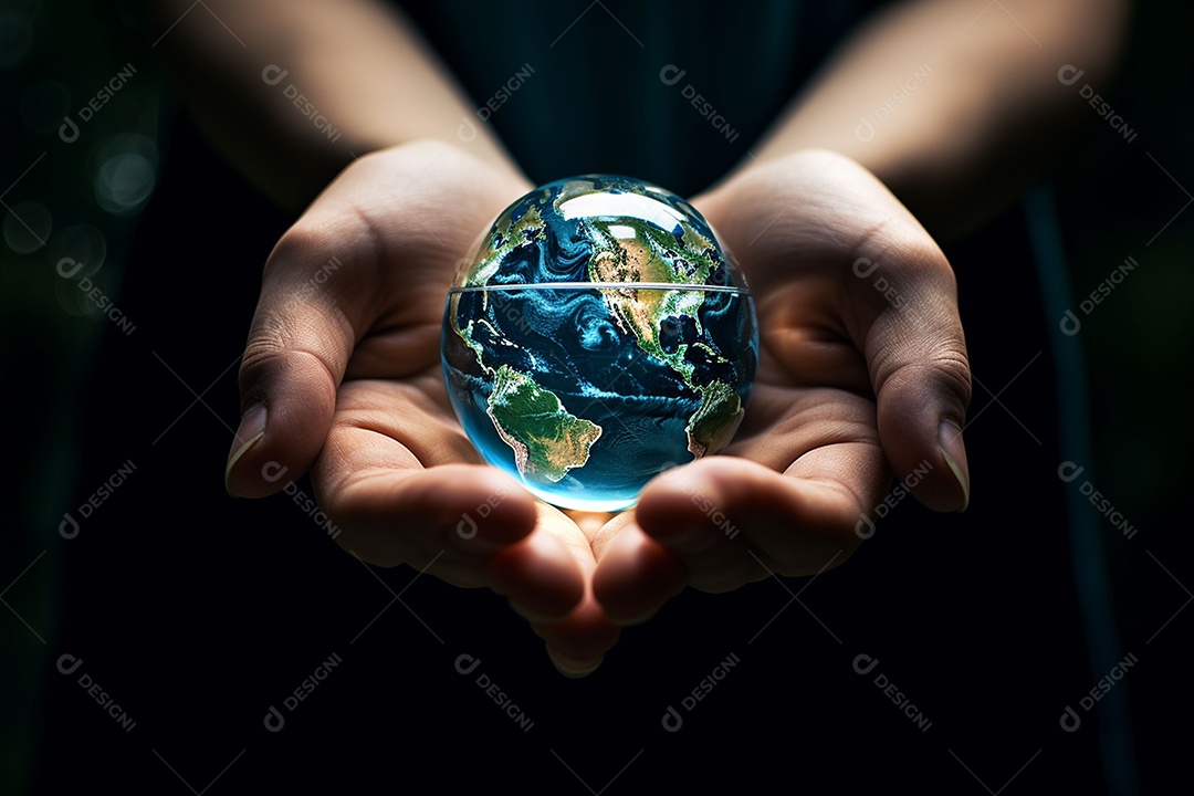 Dia mundial da água e terra nas mãos