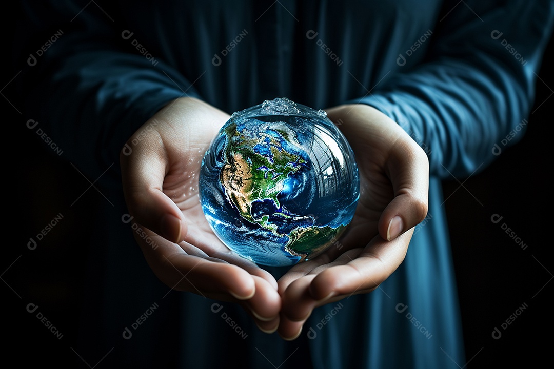 Dia mundial da água e terra nas mãos