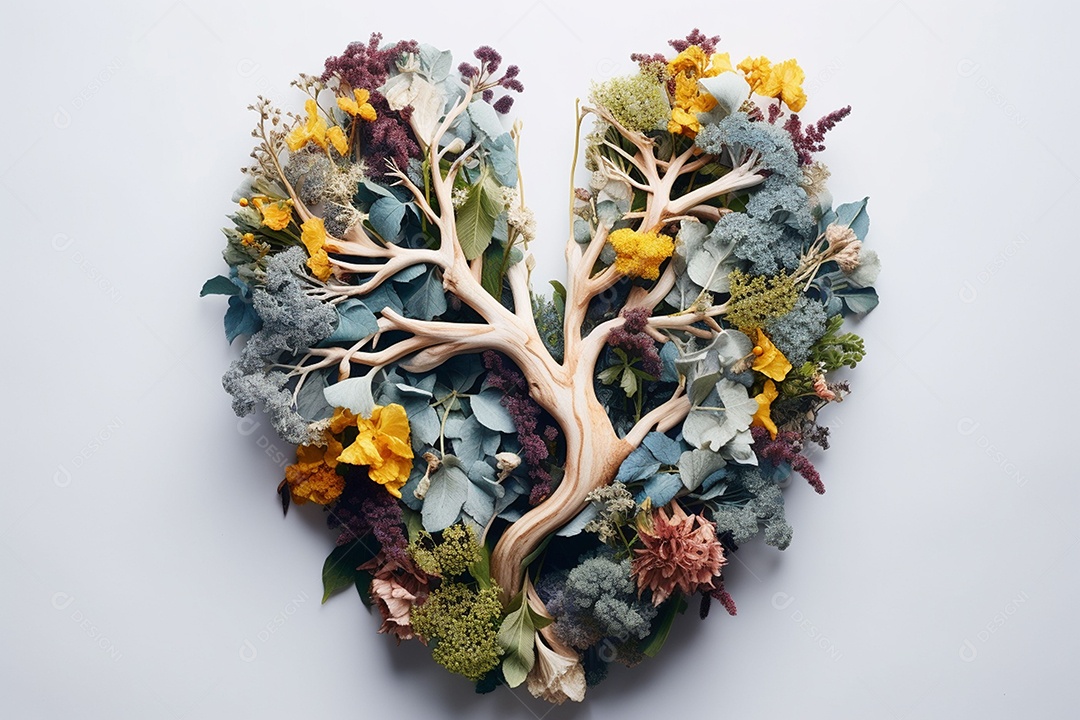 Flores de inverno representando pulmões humanos