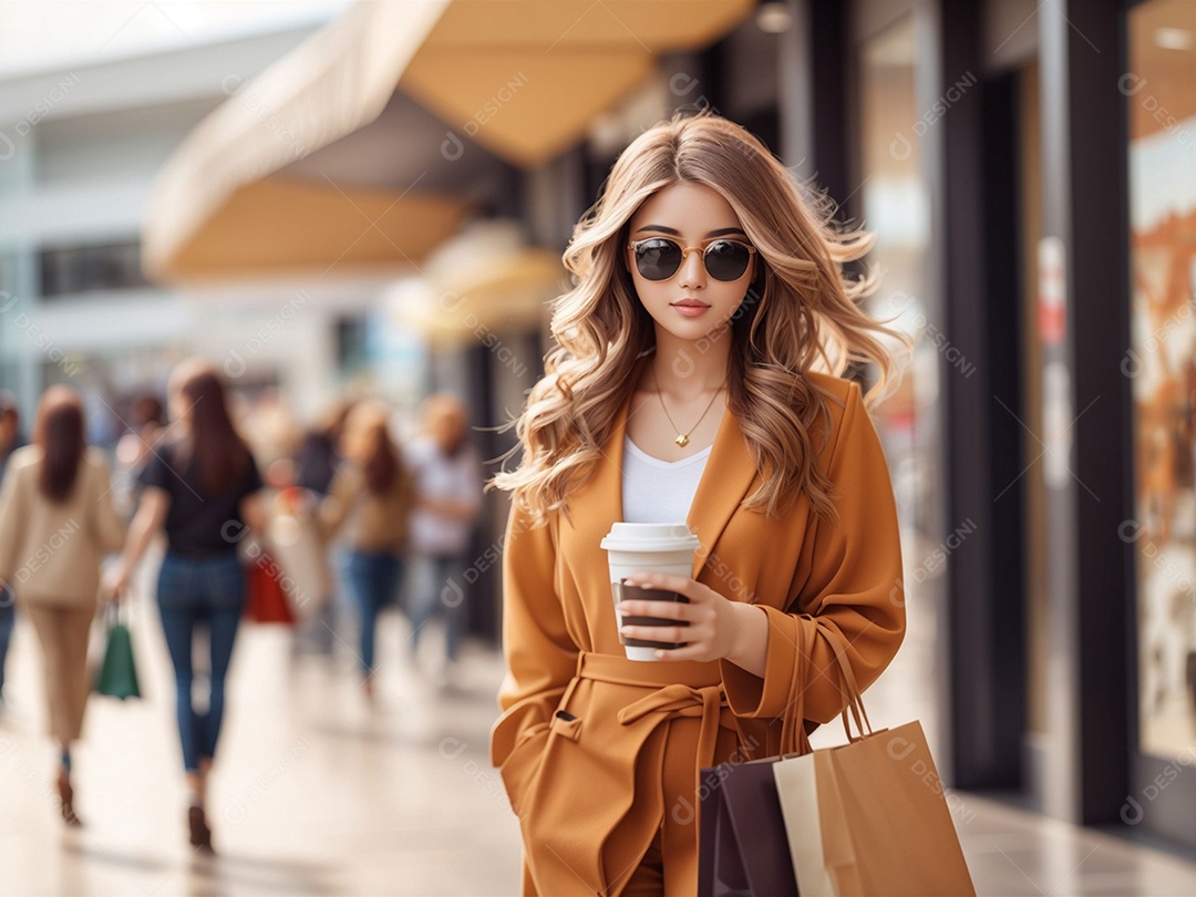 Retrato realista de mulher jovem turista