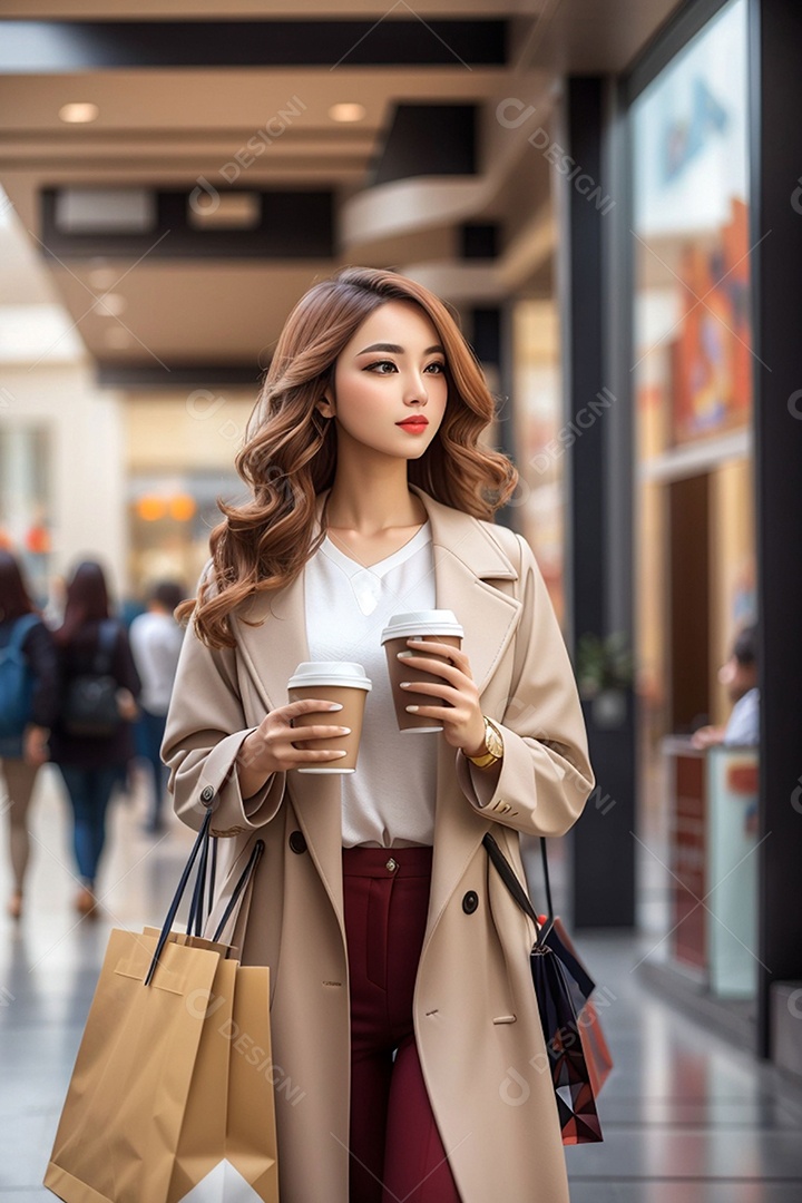 Retrato realista de mulher jovem turista