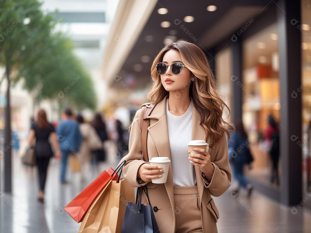 Retrato realista de mulher jovem turista