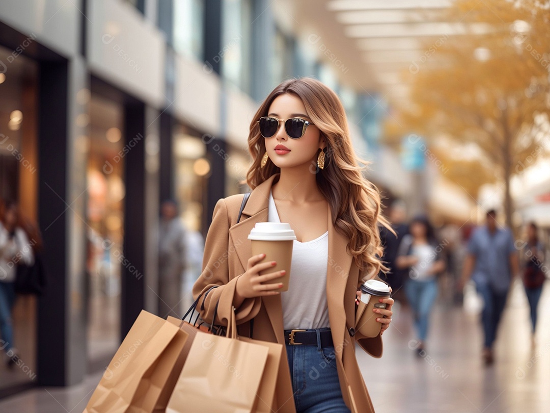 Retrato realista de mulher jovem turista