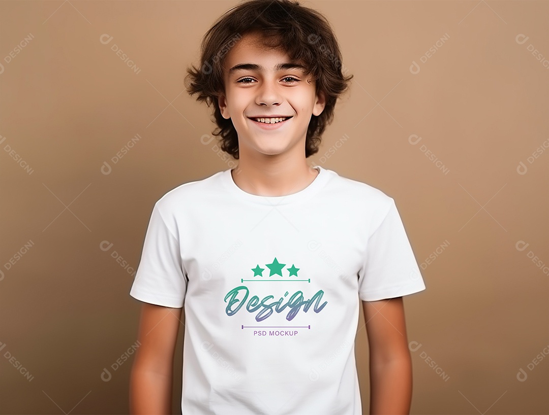 Mockup de Camiseta Infantil PSD Editável