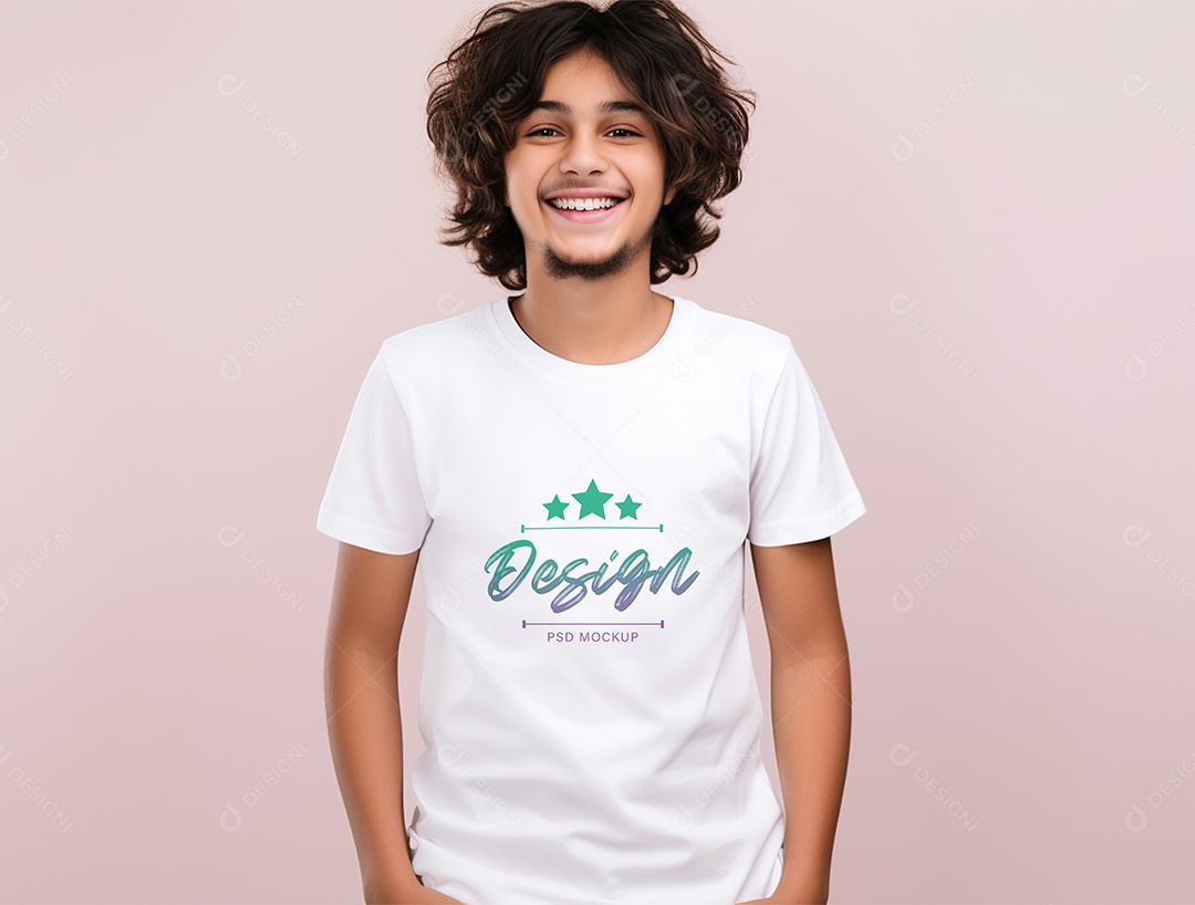 Mockup de Camiseta Infantil PSD Editável