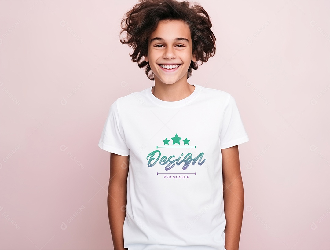Mockup de Camiseta Infantil PSD Editável