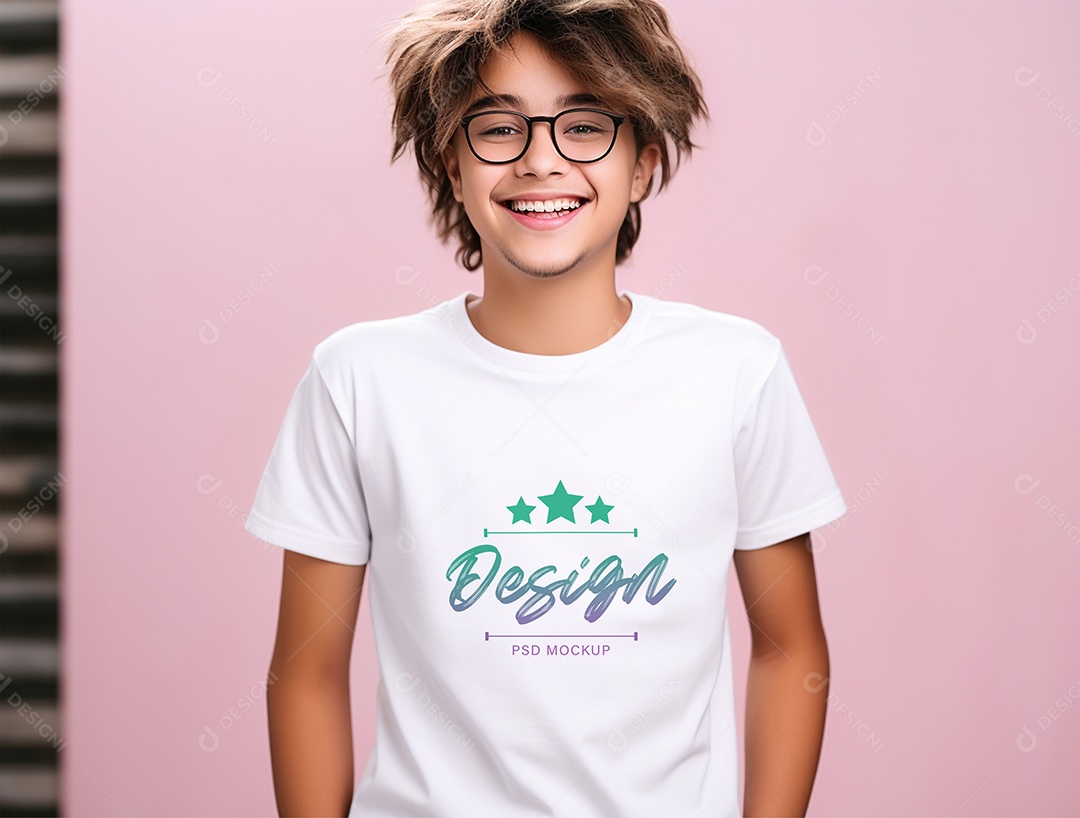 Mockup de Camiseta Infantil PSD Editável
