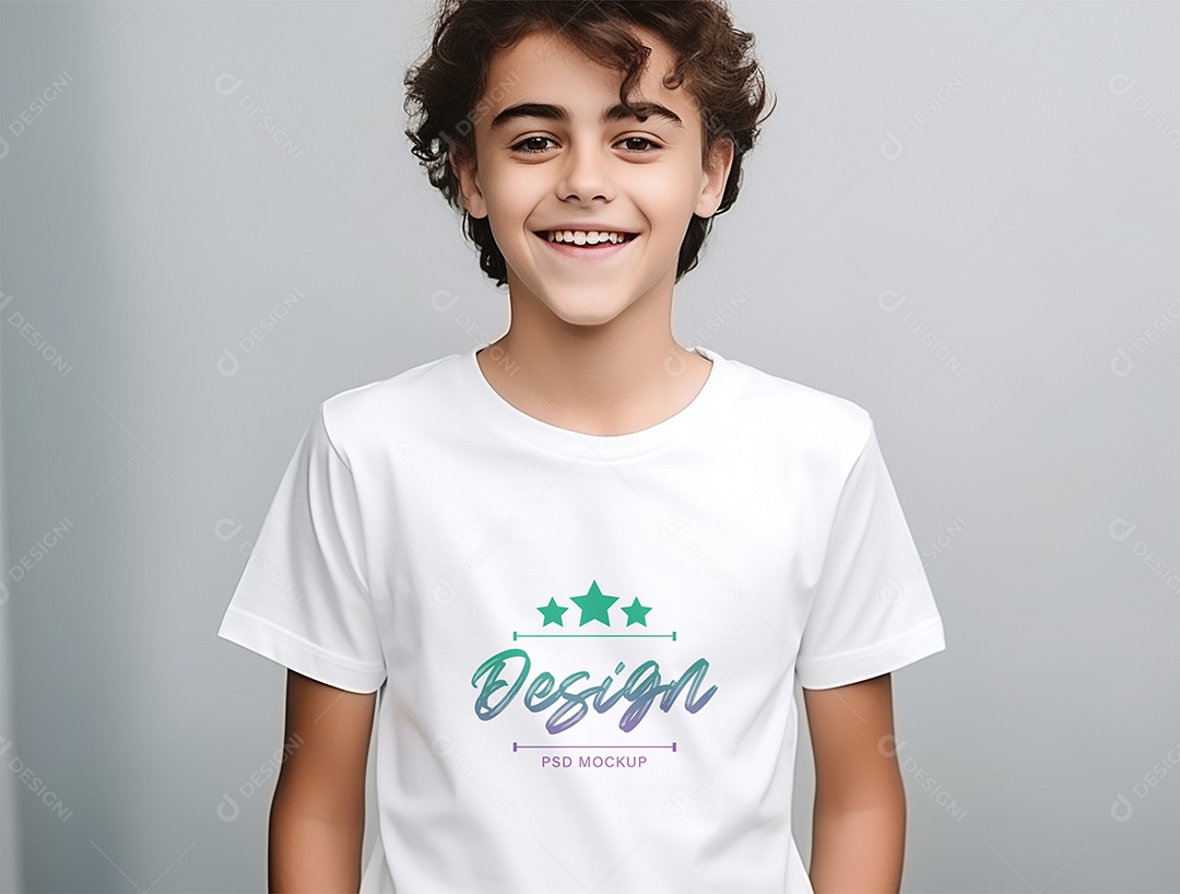 Mockup de Camiseta Infantil PSD Editável