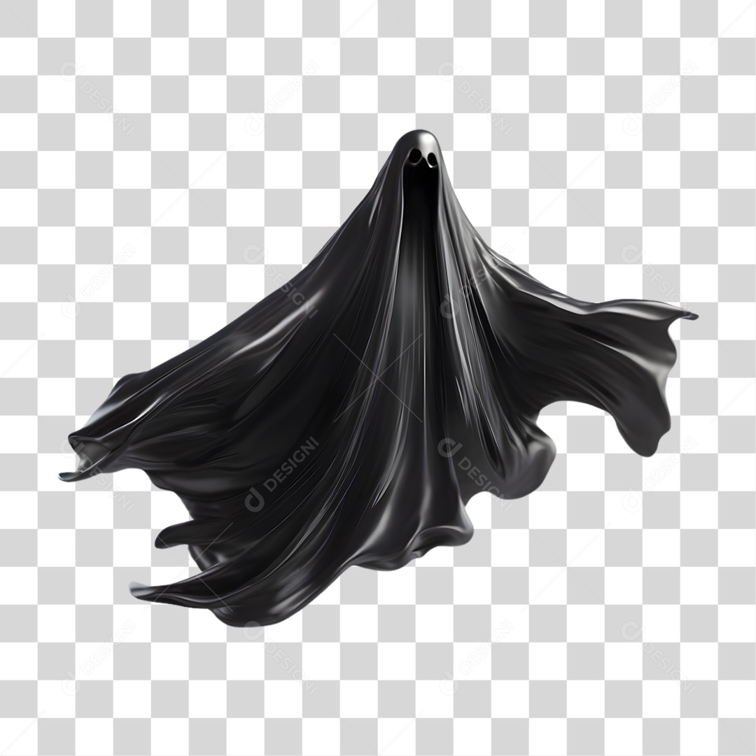 Fantasma de Halloween Elemento 3D para Composição PNG Transparente